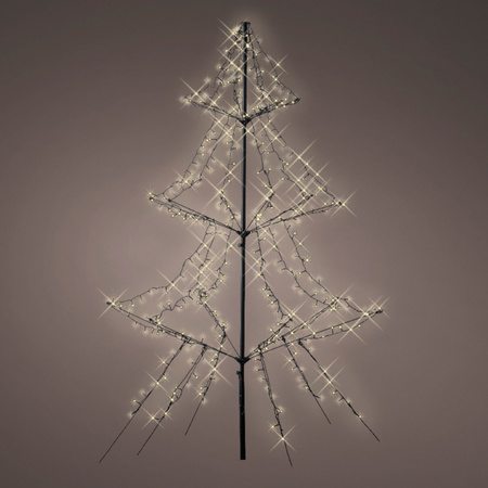 Black metal tree with 420 warm white Led lights 200 cm
