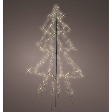 Black metal tree with 600 warm white Led lights 300 cm
