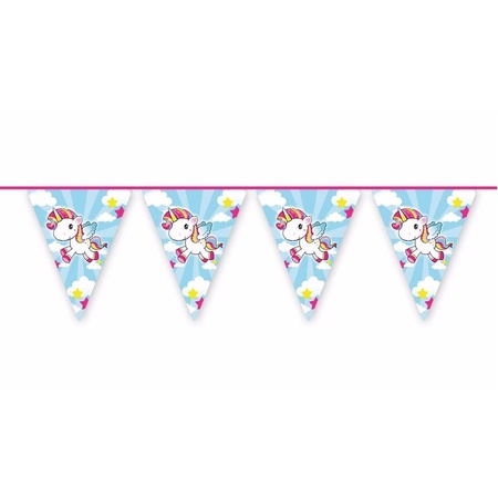 4x Buntings unicorn and pink glitters 10 meters