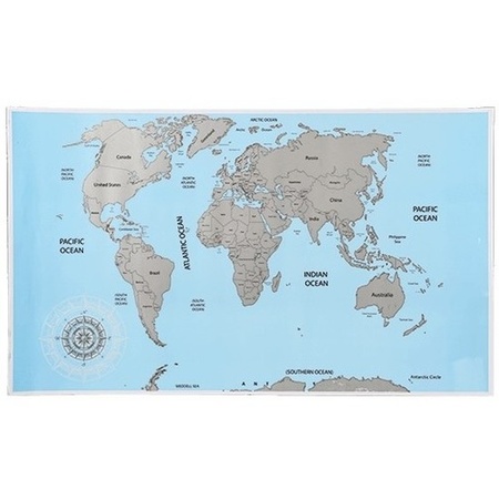 World scratch map poster 52 x 88 cm