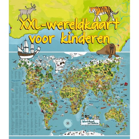 Worldmap animals XXL for children