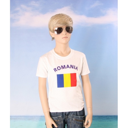 Kinder t-shirts van vlag Roemenie