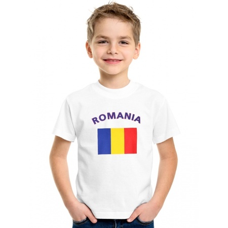 Kinder t-shirts van vlag Roemenie