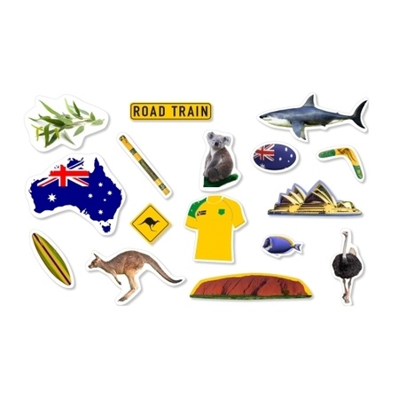 Zakje Confetti Australie thema ongeveer 54x stuks
