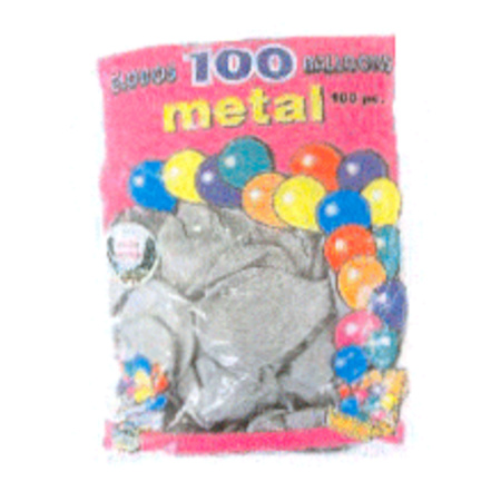 100 latex ballonnen zilverkleurig