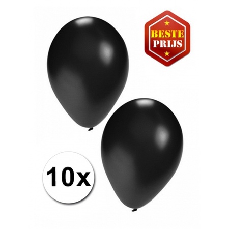 Black balloons 10x pieces