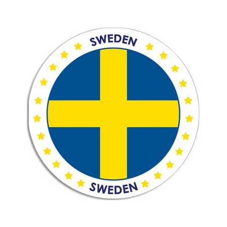 Round Sweden sticker 14,8 cm